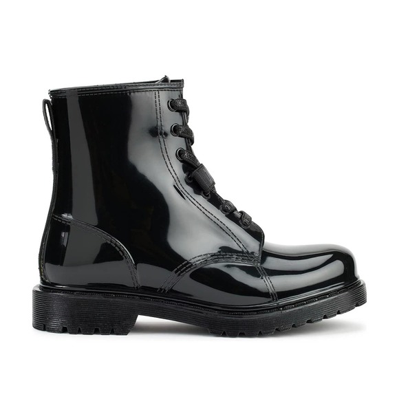 Dkny Shoes - Imported  DKNY Tilly boot is a pvc lace-up classic boot with lug-sole! Sz 8!